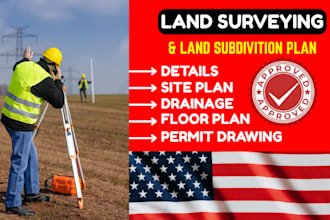draw subdivision of land, land survey plan, topographic map, floor plan pe stamp