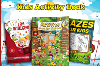 design kids worksheets, activity books, preschool coloring pages workbook covers