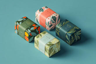 design label, pouch or box packaging