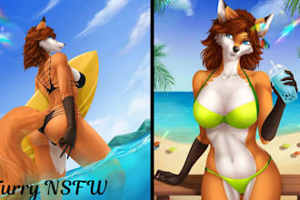 draw furry art, fursona, furry nsfw, anthro, sfw, nsfw for you
