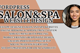 salon and spa website  wellness website massage website hair stylist website