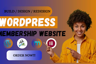 create wordpress membership website, lms website, subscription course website