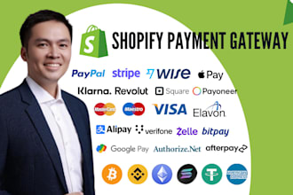 setup multi vendor paypal stripe klarna square payment gateway as shopify expert