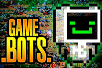 develop ai game bot, game bot, video game bot, cheated bot, ai chatbot, mini bot