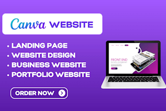 create beautiful canva website design canva landing page business site