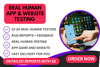 provide real 12 to 20 tester for closed app testing, software, game app, website