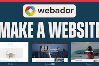 design your website with webador on wordpress, kadence block, elementor, astra