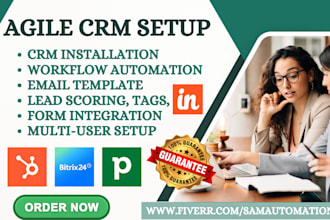 setup agile crm hubspot zoho bitrix24 pipedrive insightly engagebay freshsales
