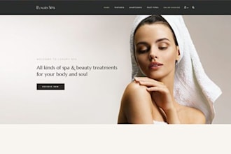 design spa website skincare website beauty website salon website hair extension