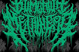 create custom scary, horror, heavy, death metal logo