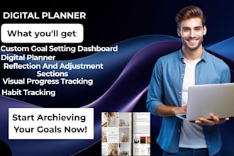 do digital planner journal design custom planner printable planner calender