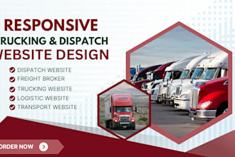 create a responsive trucking, logistics, and dispatch website