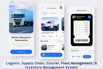 develop logistic management app, courier, supply chain, inventory management
