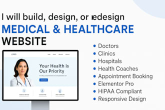 design healthcare, staffing agency, homecare, dna testing, hipaa, clinic website