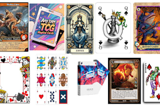 custom playing card design card game design card illustration card game template