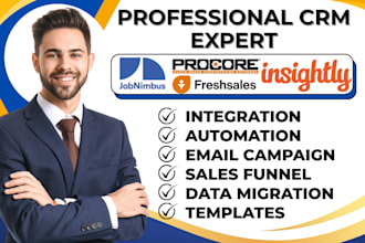 jobnimbus template procore data migration freshsales automation insightly crm
