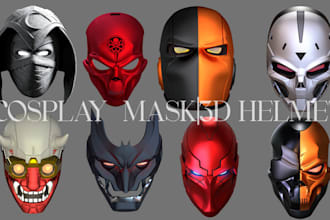 do realistic cosplay 3d armor 3d model, cosplay props, mask for 3d printing