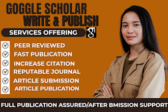 write and publish your research article on google scholar in high index journal