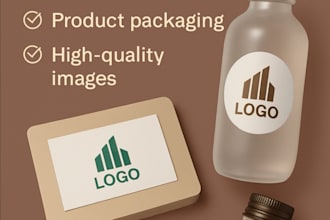 create 3d mockups for your logo and brand