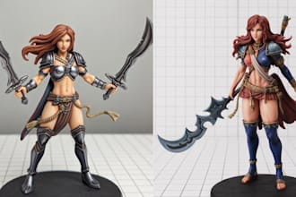 3d print and paint action figure miniature tabletop model with resin fdm printer
