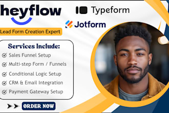 build high converting heyflow funnels and forms for lead generation
