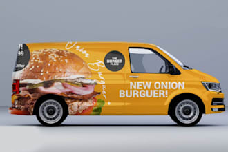 design 3d car model vehicle wrap van wrap food truck wrap trailer wrap design