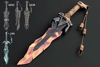 create custom weapon concept designs for your project
