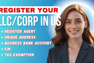 get you an US llc including wyoming or delaware with ein and US bank account