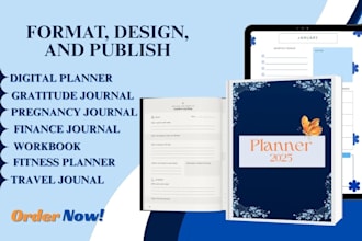 design editable  canva digital planner, custom journal, workbook for esty, kdp