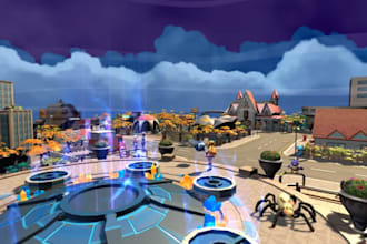 create metaverse 3d game assets, metaverse environment for ar VR, levels, vrchat