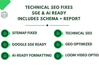 audit and fix technical SEO issues for better google and ai rankings