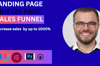build wordpress landing page design, squeeze page, sales page, or sales funnel