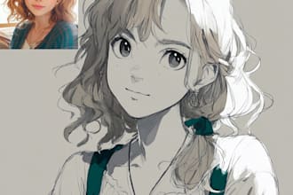 draw anime character design or reference sheet