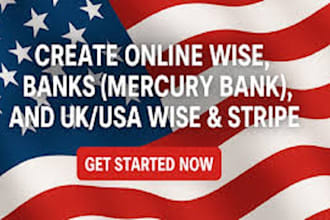 set up USA business bank account mercury payoneer wise stripe paypal novo bank
