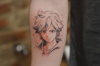 make anime tattoo design