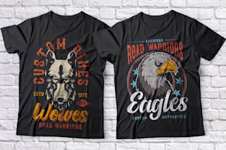 create high quality retro animal t shirt logo design