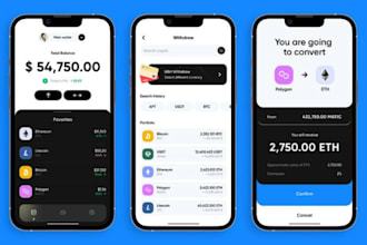 develop wallet app crypto trading app exchange website blockchain app