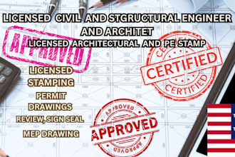 civil and structural pe stamp, mep , permit drawing, new york, new jersey, ohio