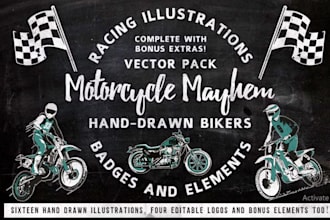 make vintage skull biker motorcycle logo