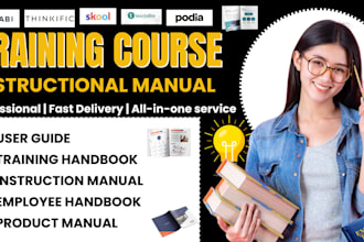 create training manual, instruction manual, training course workbook, ppt slides