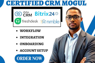 setup freshsales suite oracle crm nimble freshdesk bitrix24 zoho crm automation