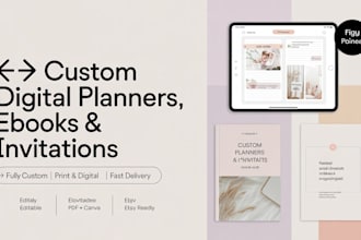 make custom template daily planner etsy digital planner invitation design ebook