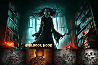 draw fantasy or dark creepy horror art illustration