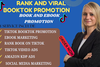 create viral booktok videos and promote your ebook or amazon kdp on tiktok