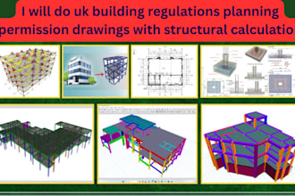 uk building regulations planning permission drawings with structural calculation