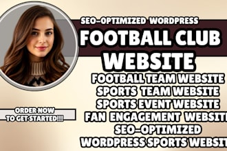 football club website sports roster site athlete website football club site