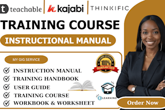 create training manual, instruction manual, training course workbook, ppt slides