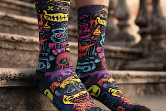 draw a unique socks design for you