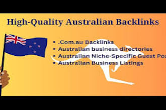 build high quality 60 au backlinks for australian google ranking