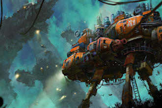 paint scifi or fantasy digital art illustration